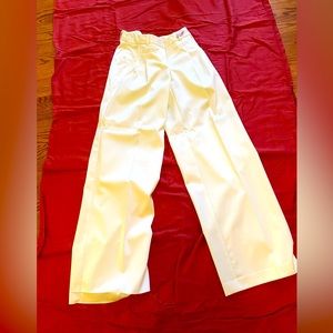 White side leg pants
